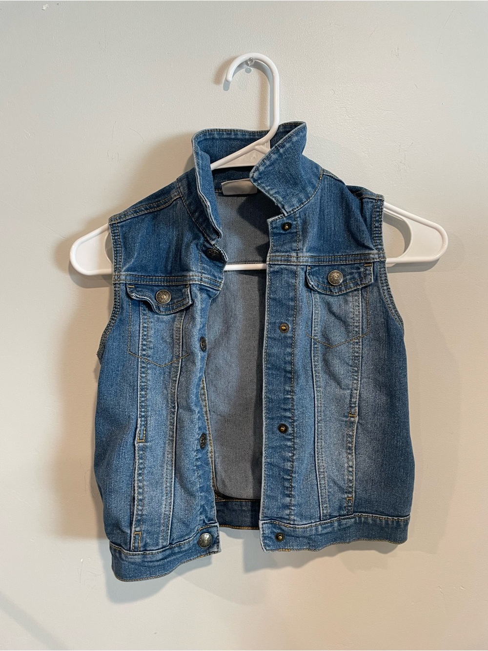 Crazy 8 Girls Blue Denim Vest with Button Front